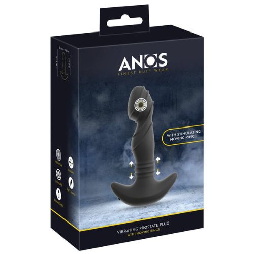 Anos Vibrating Prostate Plug with Moving Rings from Nice 'n' Naughty