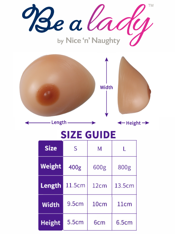 Be A Lady Silicone Breasts - Tear Drop from Nice 'n' Naughty