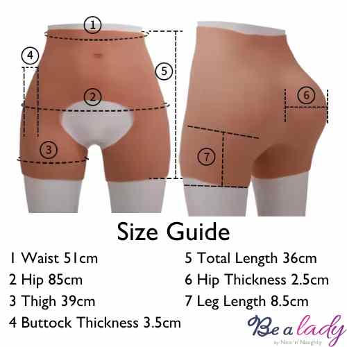 Be a Lady Silicone Buttock Enhancing Pants Natural Skin Tone from Nice 'n' Naughty