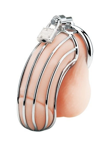 Blue Line Prisoner Cock Cage Silver from Nice 'n' Naughty