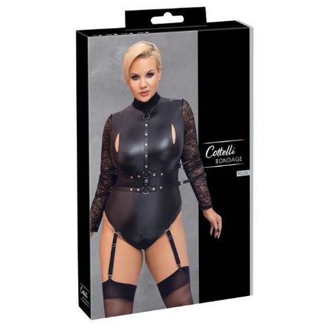 Cottelli Bondage Teddy Black from Nice 'n' Naughty