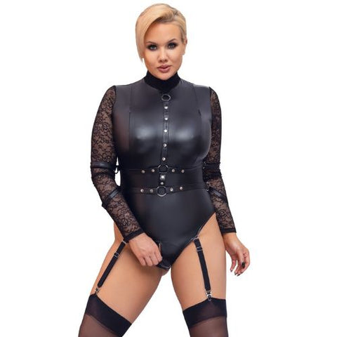 Cottelli Bondage Teddy Black from Nice 'n' Naughty