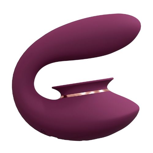 Innovation Twitch 3 Vibrator w Suction Burgundy from Nice 'n' Naughty