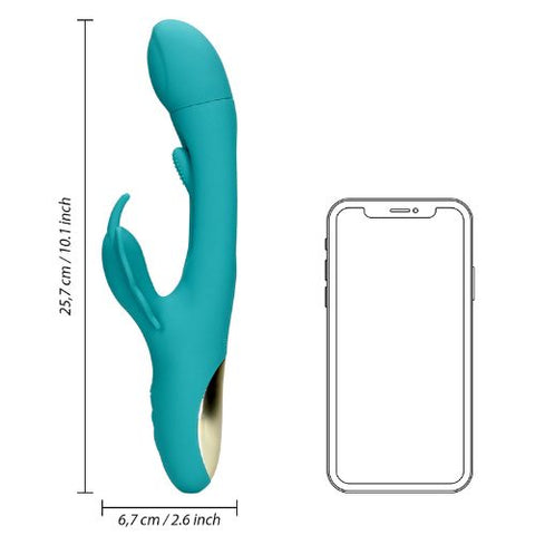 Loveline Flapping G-Spot Butterfly Vibrator - Peacock Blue from Nice 'n' Naughty