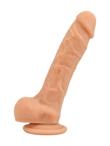 Loving Joy Realistic Silicone Dildo w Suction Cup & Balls