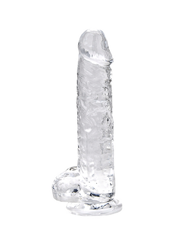 Loving Joy Crystal Dildo with Balls Clear from Nice 'n' Naughty