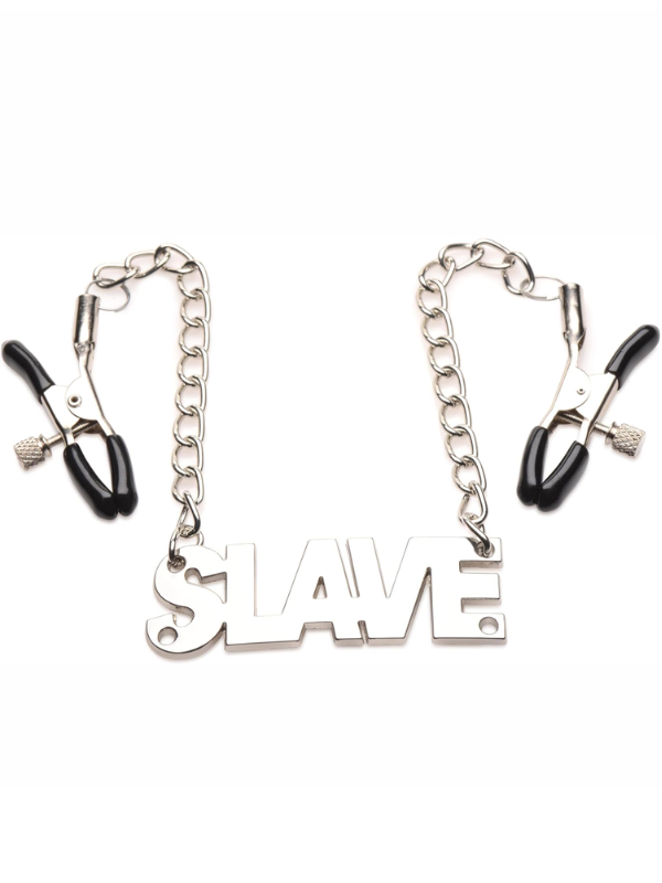 Master Series Enslaved Slave Chain Nipple Clamps Silver from Nice 'n' Naughty