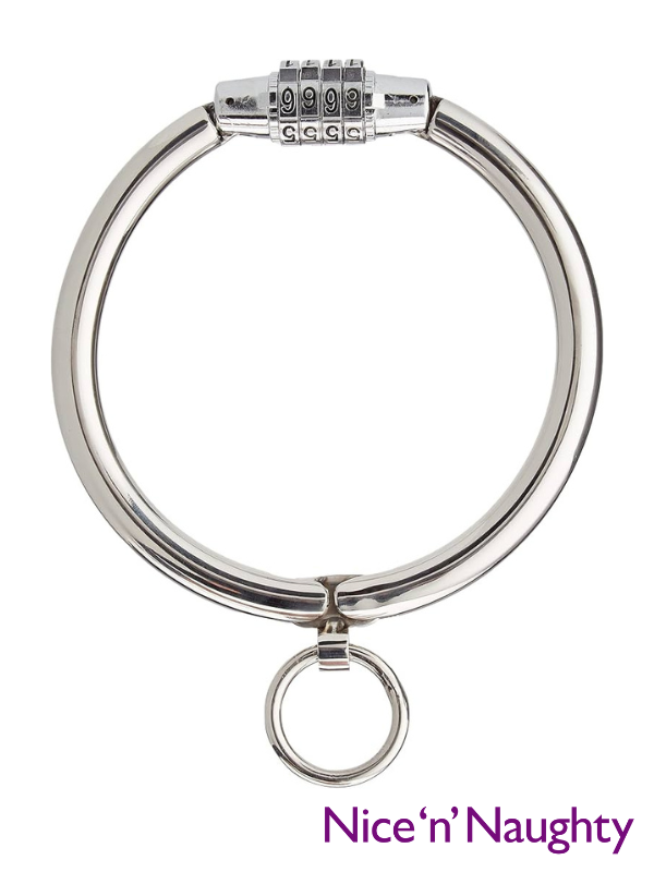 Nice 'n' Naughty Collar w Combination Lock Stainless Steel from Nice 'n' Naughty