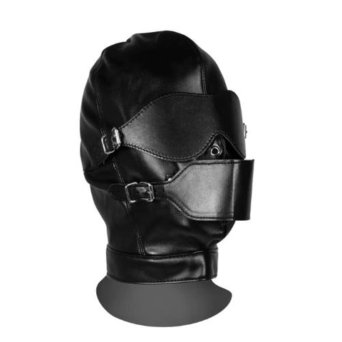 Ouch! Blindfolded Mask w Breathable Ball Gag Black from Nice 'n' Naughty