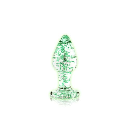 Ouch! Glow in The Dark Glass Butt Plug M from Nice 'n' Naughty