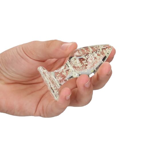 Ouch! Glow in The Dark Glass Butt Plug from Nice 'n' Naughty