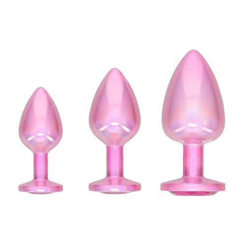 Paris Collection Metal Butt Plug Set Pink from Nice 'n' Naughty