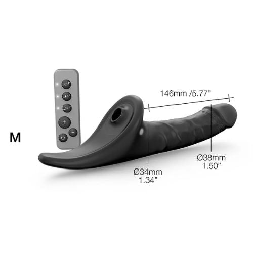Strap On Me Multi Orgasm Realistic Dildo Black M from Nice 'n' Naughty
