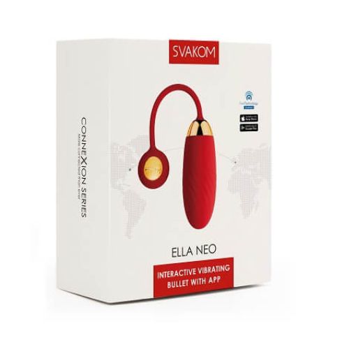 Svakom Ella Neo Interactive App Controlled Vibrating Egg Red from Nice 'n' Naughty