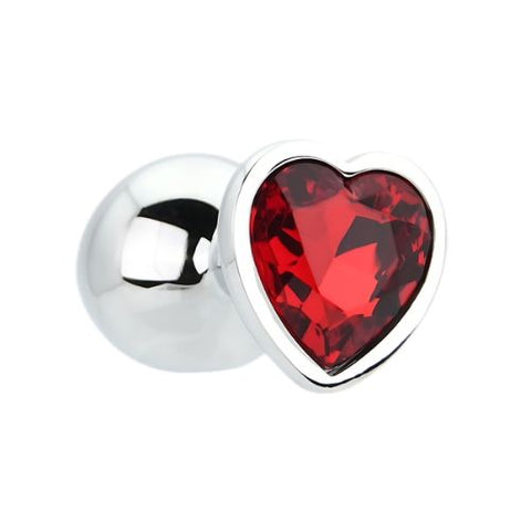 Toosh Heart Shaped Butt Plug with Red Stone from Nice 'n' Naughty