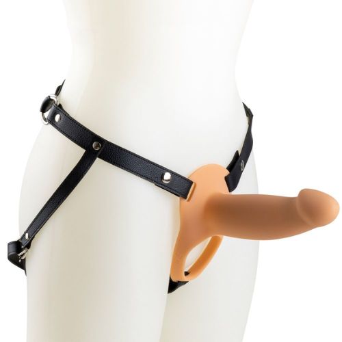 Virgite Hollow Harness w Vibration Light Skin Tone from Nice 'n' Naughty