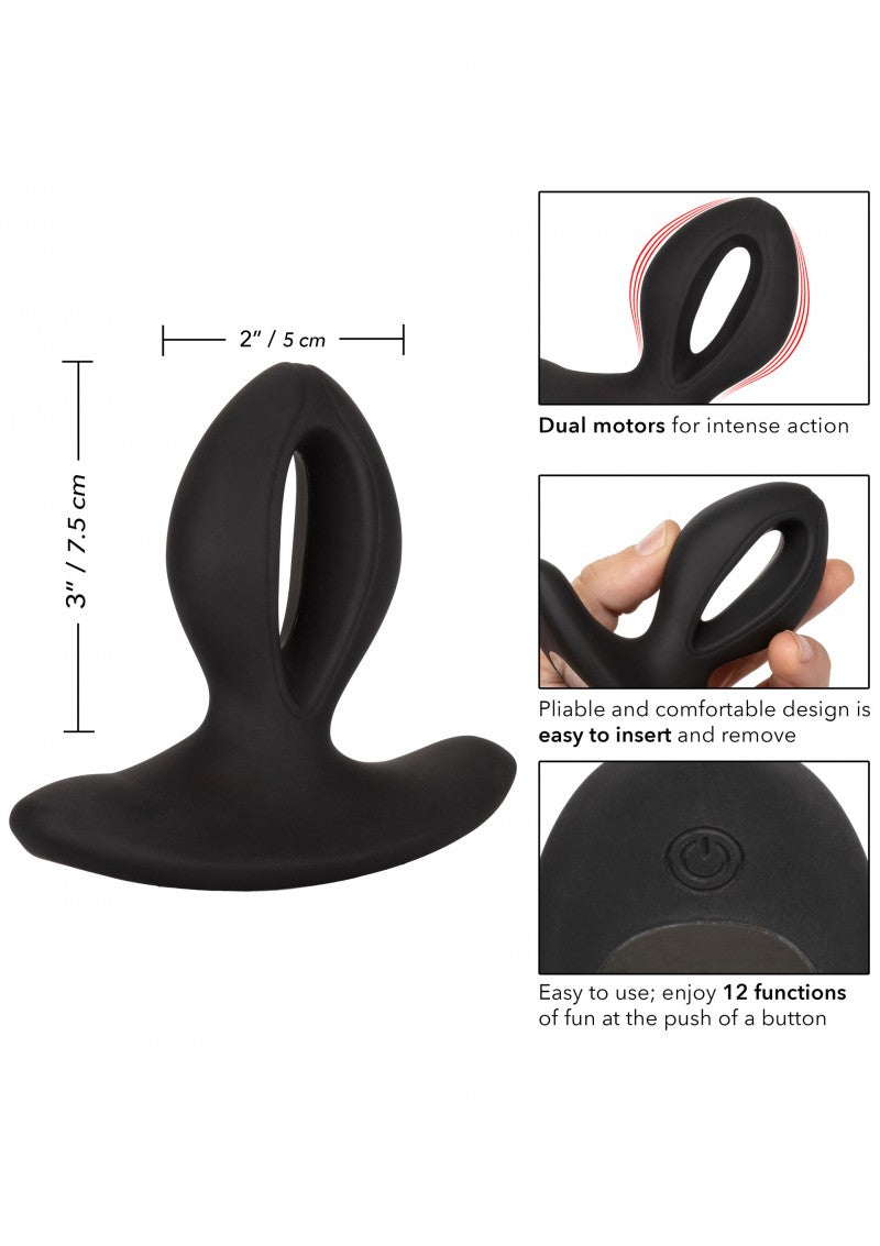 CalExotics Silicone Dual Motor Vibrating Butt Plug