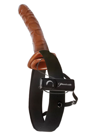 Fetish Fantasy Chocolate Dream Vibrating 10" Hollow Strap On