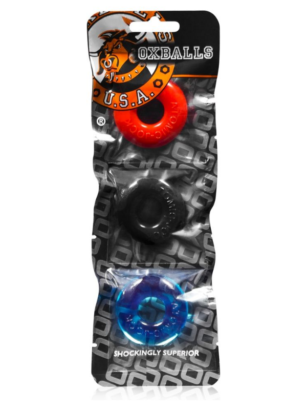 Oxballs Ringer 3 Pk Multi from Nice 'n' Naughty