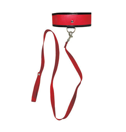 Sex & Mischief Red and Black Leash and Collar