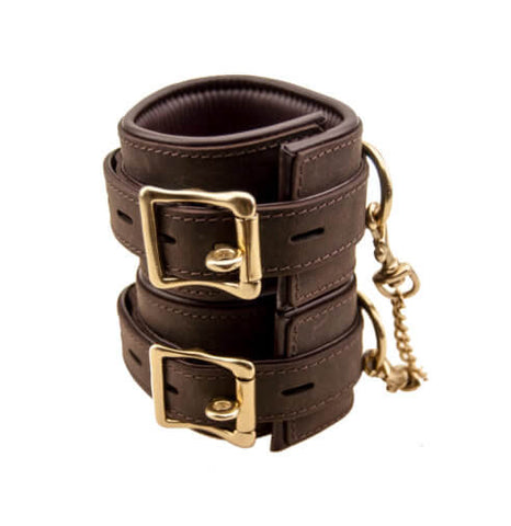 Bound Nubuck Leather Wrist Restraints