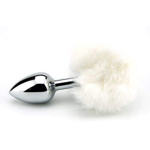 Furry Fantasy White Bunny Tail Plug